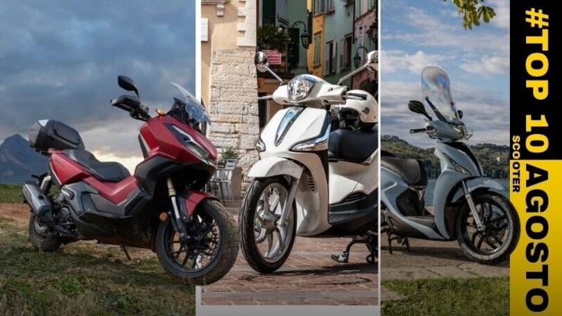 Top 10 mercato: gli scooter più venduti di agosto
