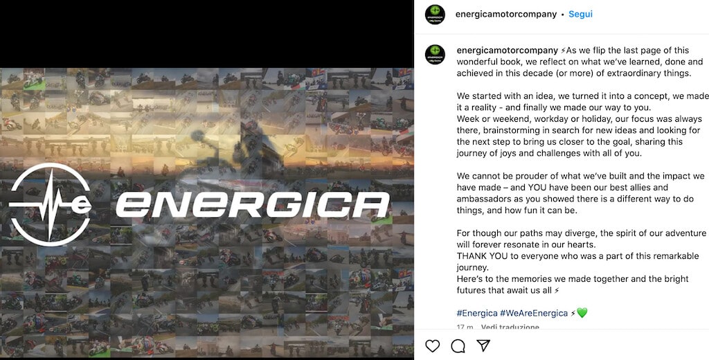 Energica ai saluti: "Grazie a quelli che hanno partecipato a questo viaggio"