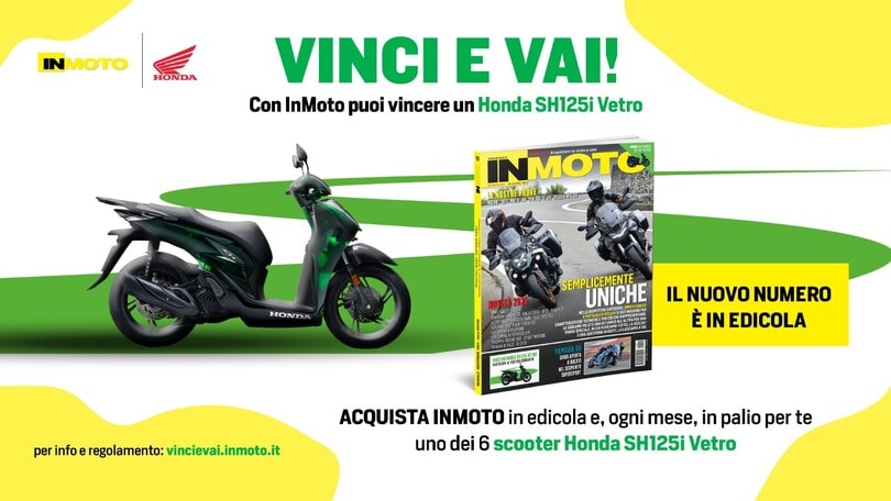 Vinci uno scooter Honda SH125i Vetro con InMoto. Scopri come!