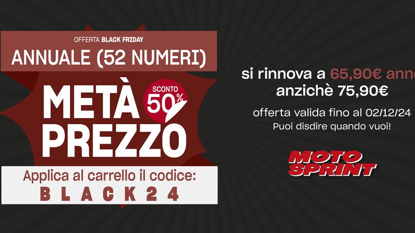 Black Friday su MotoSprint, sconto del 50% sull'abbonamento annuale: ecco come ottenerlo