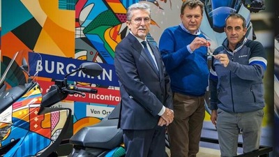 Suzuki Burgman 400 da collezione a Eicma 2021 in beneficenza