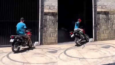 Sgommata "epic fail": il giovane finisce contro il cancello!