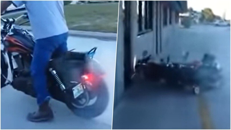 Burnout-fail, non controlla l'Harley e si schianta contro un'altra moto -  News | InMoto.it