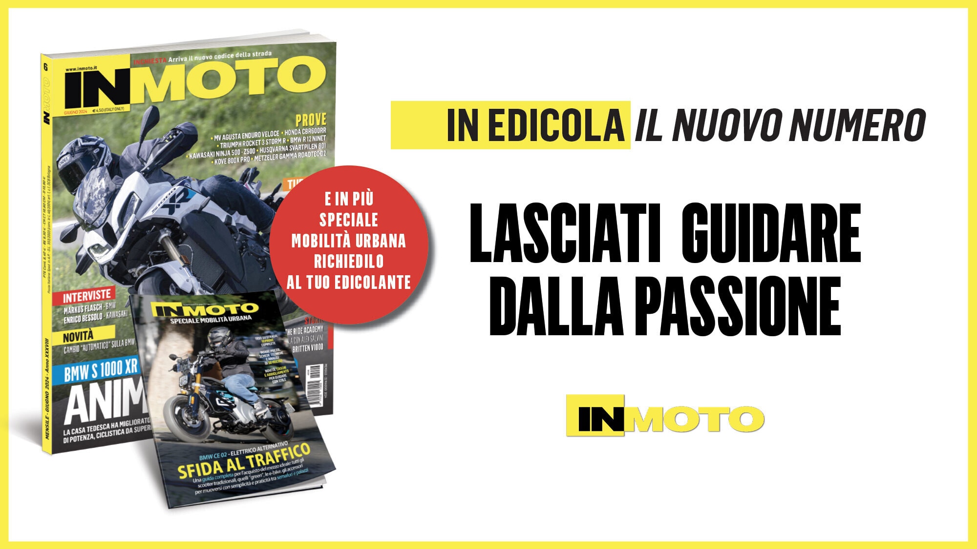 IN MOTO IN EDICOLA: BMW S 1000 XR, ANIMA RACING + SPECIALE MOBILITA' URBANA