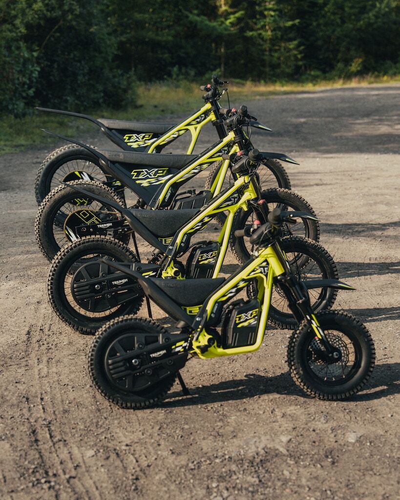  Triumph TXP: le Foto della prima gamma elettrica dedicata ai ragazzi