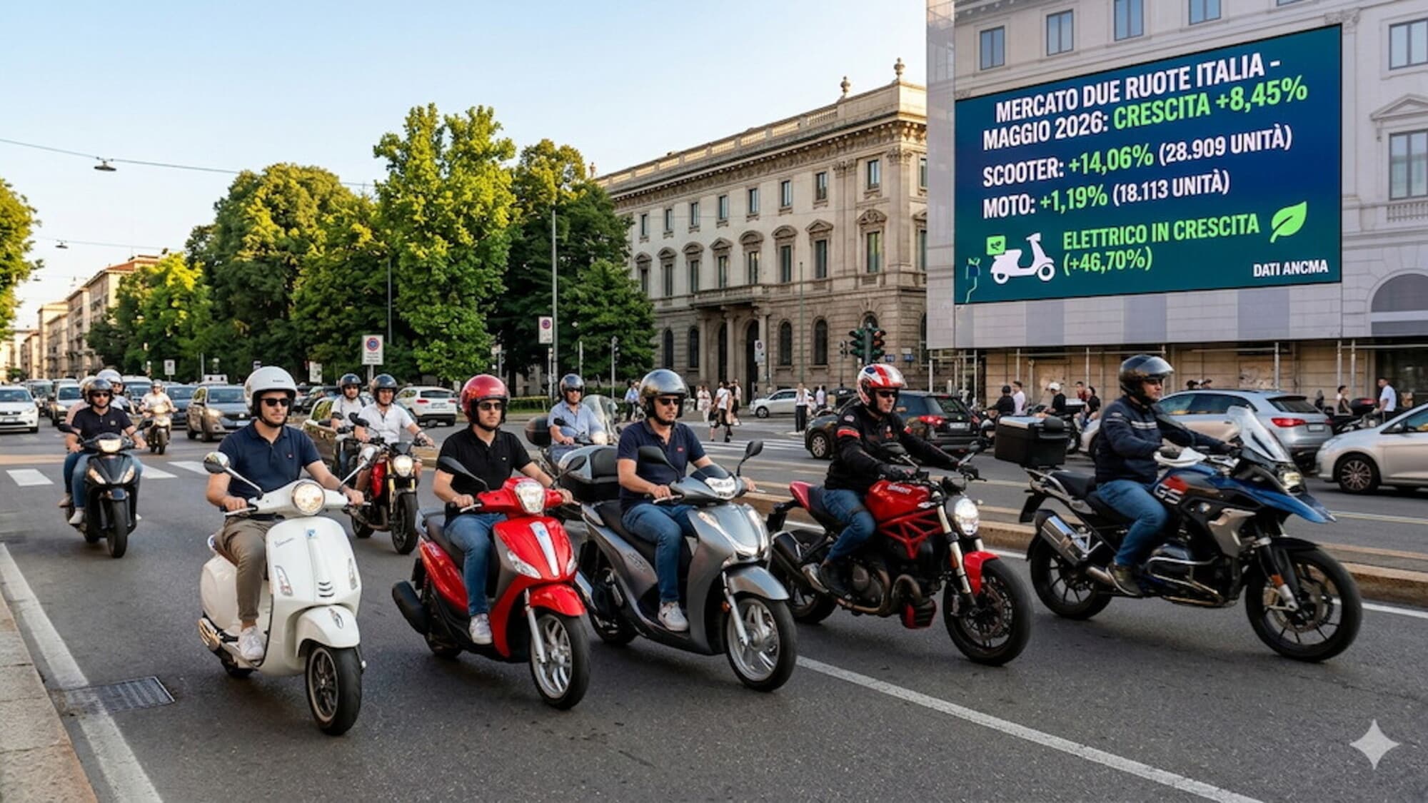 Mercato moto maggio 2026: immatricolazioni in crescita dell'8,45%