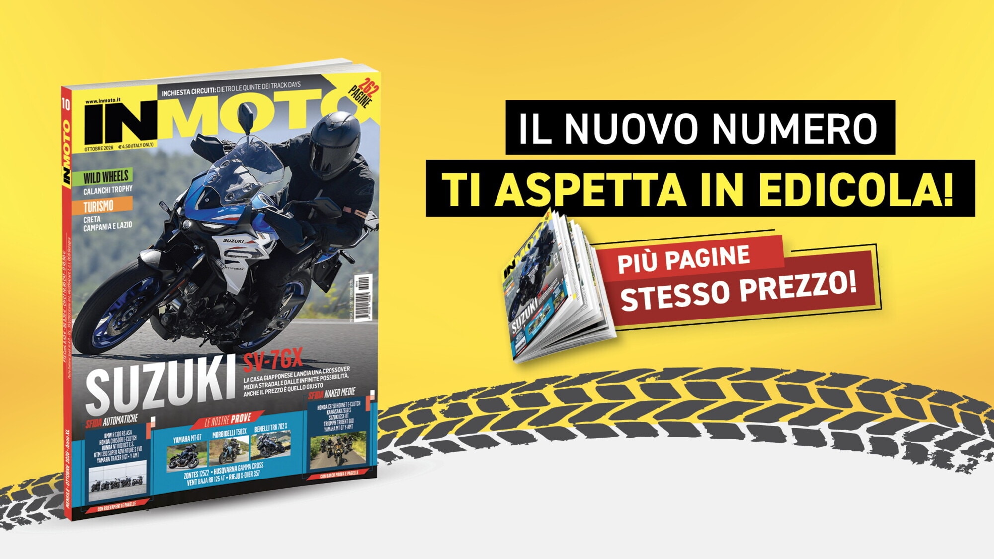 InMoto 10 in edicola con la crossover Suzuki SV-7GX