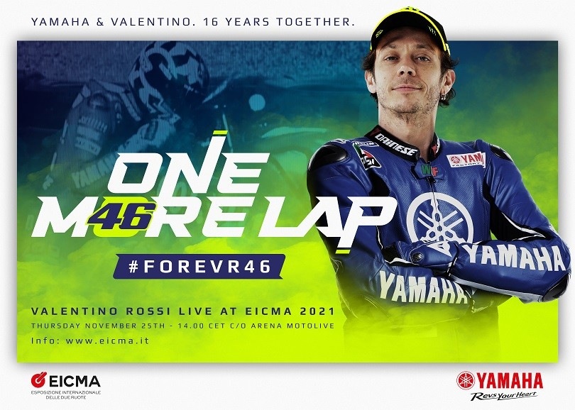 Valentino Rossi, con Yamaha a EICMA 2021