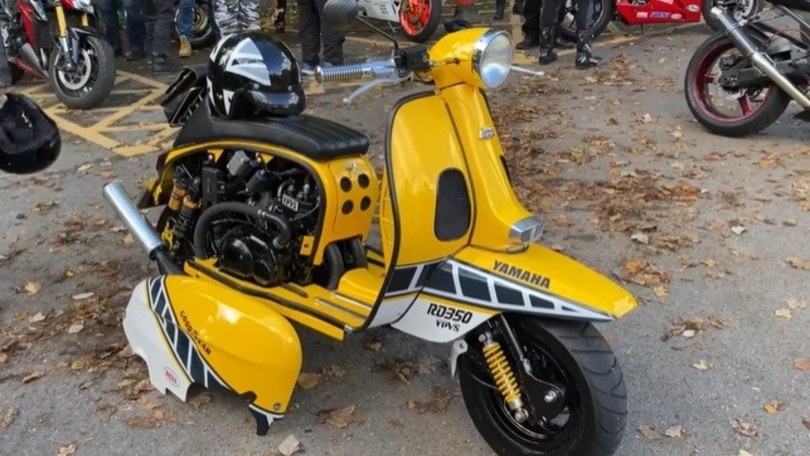 Telaio Lambretta, motore Yamaha RD 350: nasce la... Yambretta
