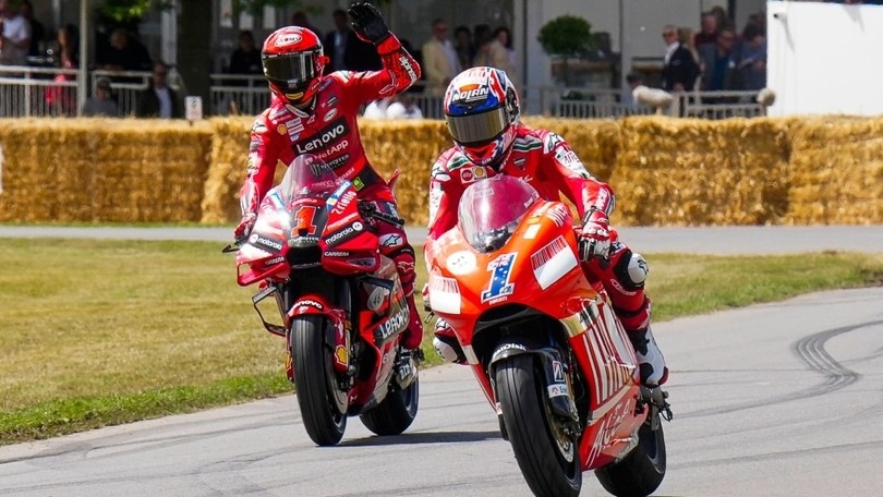 Ducati e Aprilia: stelle tricolori in parata a Goodwood