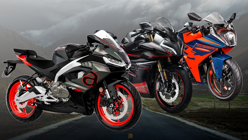Aprilia RS 457 vs. KTM 390 RC vs. CFMoto 450SR: una sfida frizzante