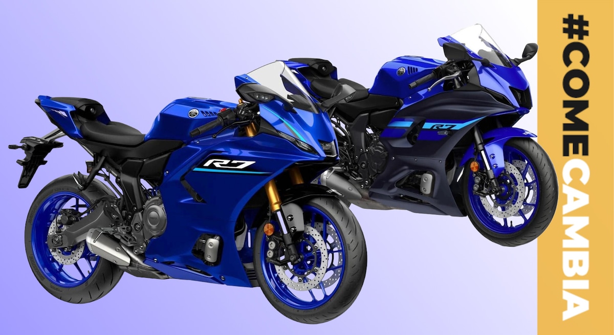 Yamaha R7 2021 old Vs. R7 2026: Come cambia