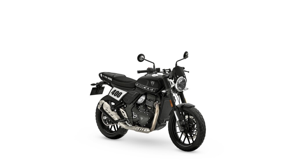 Triumph Tracker 400: le foto della nuova media ispirata al flat track