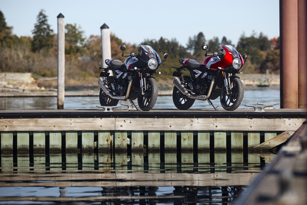 Triumph Thruxton 400: le foto della novità per patente A2