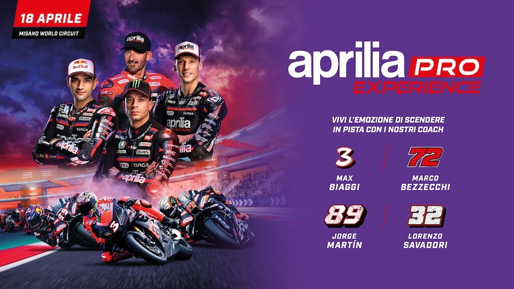 Aprilia Pro Experience: in pista a Misano con Biaggi e i piloti MotoGP