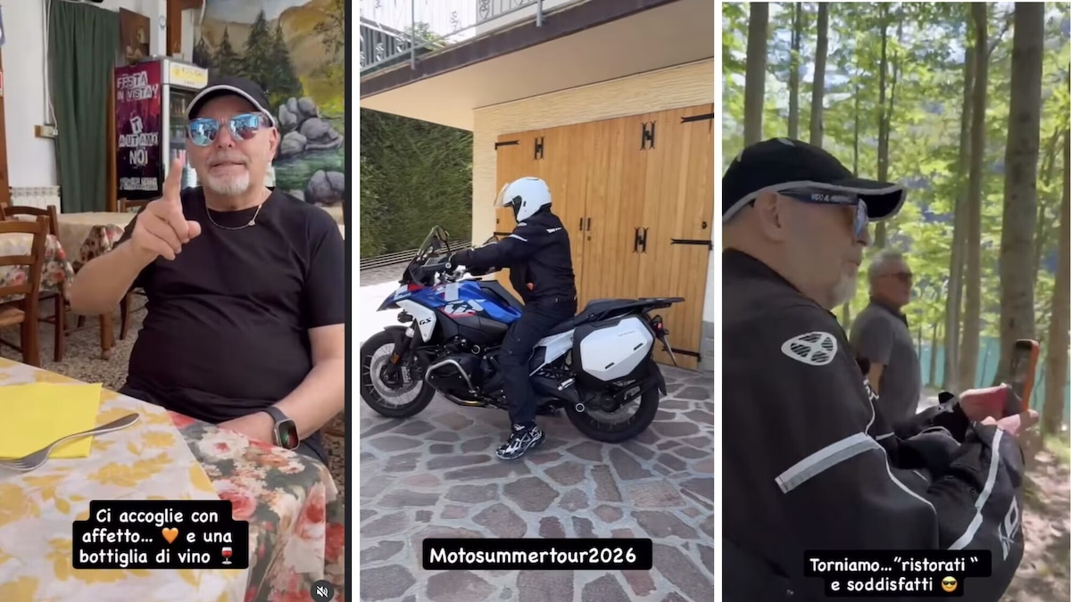 Vasco Rossi in moto su una BMW R 1300 GS al Lago Santo: Le foto