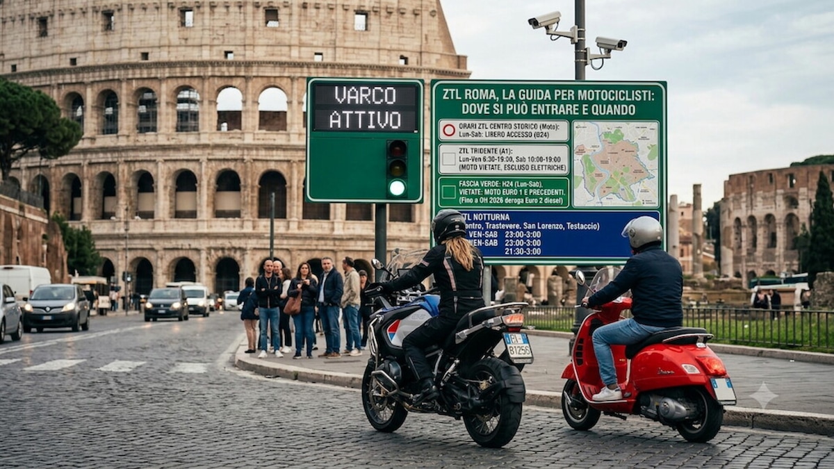 ZTL Roma, la guida per motociclisti: dove si può entrare e quando