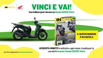 Vinci uno scooter Honda SH125i Vetro con InMoto. Scopri come!