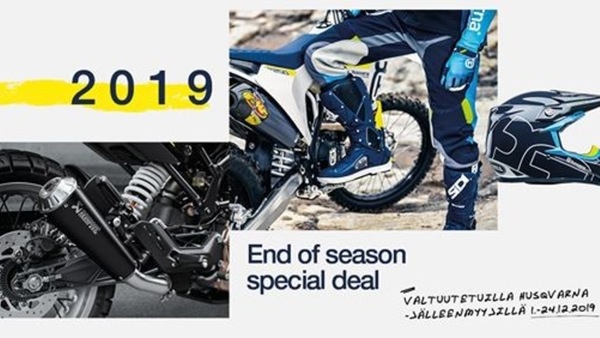 Husqvarna, dal 1 al 24 dicembre sconti su accessori e abbigliamento