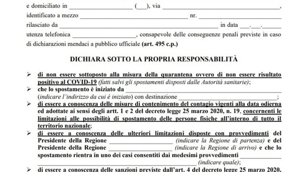 Coronavirus, l'autocertificazione cambia ancora: ecco il nuovo modulo