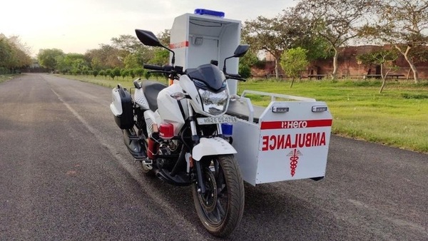 Hero Extreme, la moto ambulanza per la lotta al Covid-19