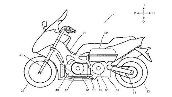Yamaha, spunta un brevetto di uno scooter ibrido