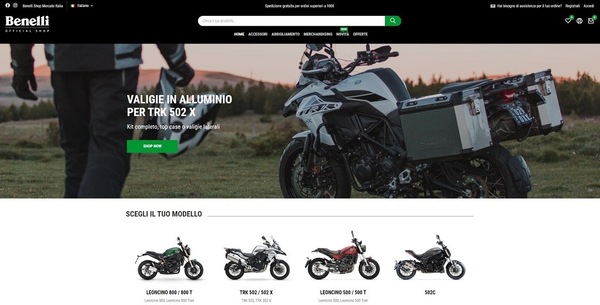 Benelli lancia la nuova piattaforma e-commerce