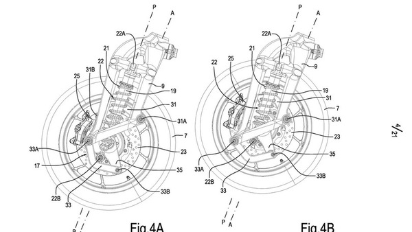 Piaggio, il meccanismo di Watt per un nuovo avantreno
