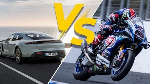 Yamaha R1 GYTR vs Porsche Taycan: una gara alla Fast and Furious