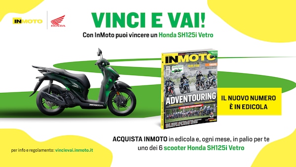 Con InMoto vinci uno scooter Honda SH125i Vetro. Scopri come!