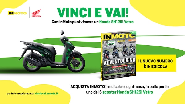 Con InMoto vinci uno scooter Honda SH125i Vetro. Scopri come!