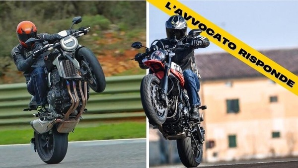 Impennare in moto, si può? Cosa dice la legge