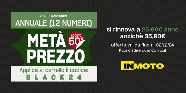 Black Friday su InMoto, sconto del 50% sull'abbonamento annuale: ecco come ottenerlo