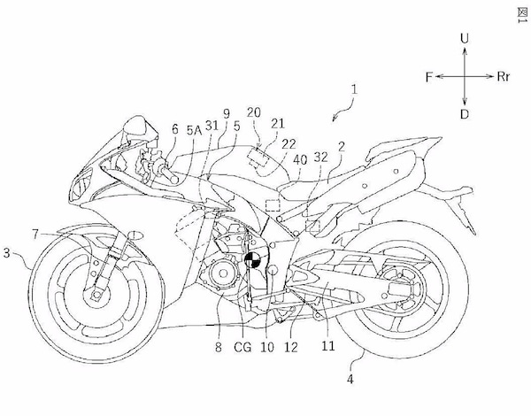 Yamaha brevetta due sensori per l'airbag su moto e scooter