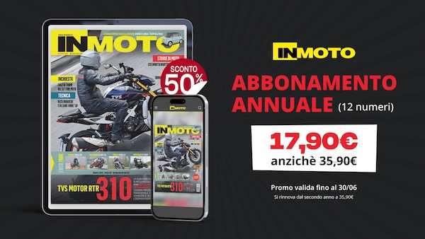 Sconto del 50% per l'abbonamento annuale a InMoto.it