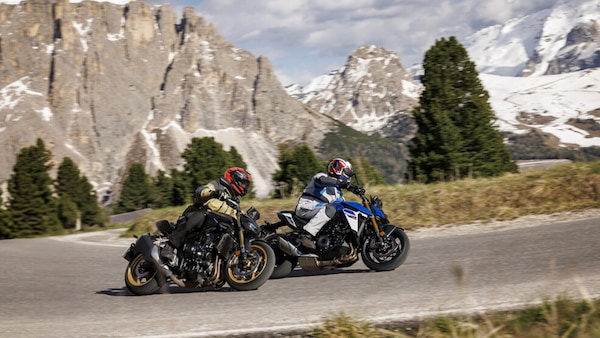 Honda CB1000 Hornet SP vs Suzuki GSX-S1000 EVO: le foto della sfida | Alpen Masters 2025