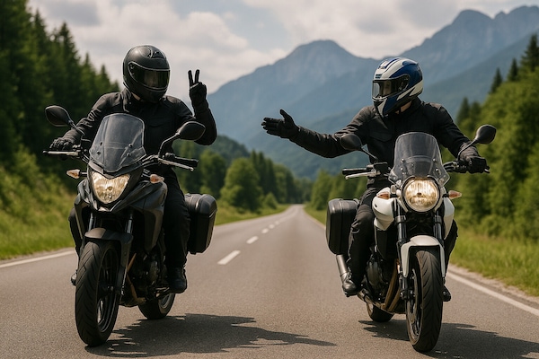 Il linguaggio dei motociclisti: gesti, segnali e rituali di strada