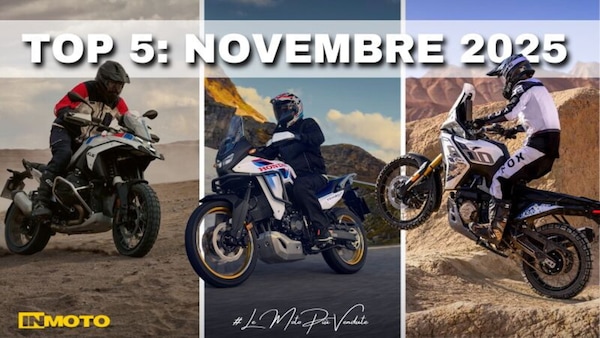 Top 5 moto più vendute di novembre 2025: le adventure guidano il mercato