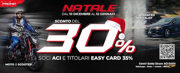 Parte la Promo di Natale nei Centri Guida Sicura ACI