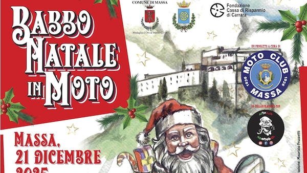 Babbi Natale in moto: Massa si accende di solidarietà