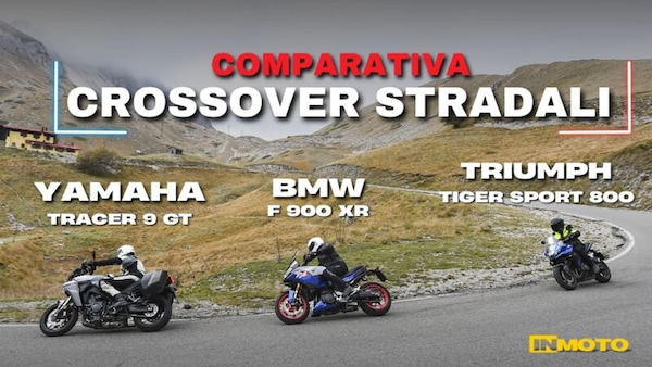 Comparativa crossover stradali: BMW F 900 XR vs Triumph Tiger Sport 800 vs Yamaha Tracer 9 GT