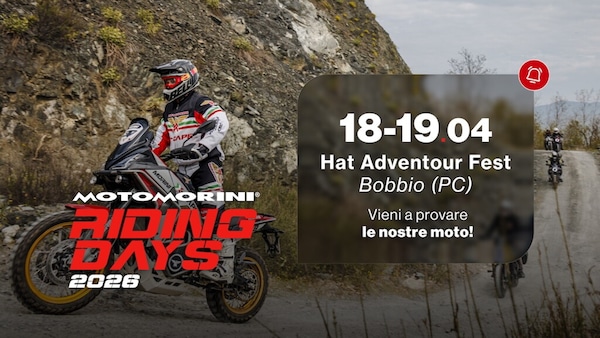 Moto Morini Riding Days 2026: test ride gratuiti all’HAT Adventourfest di Bobbio