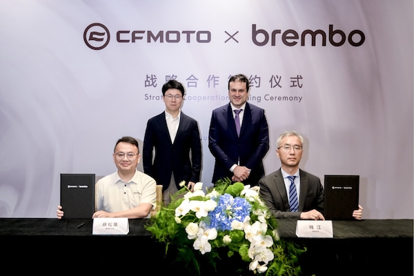 CFMOTO e Brembo insieme: partnership che va oltre la semplice fornitura