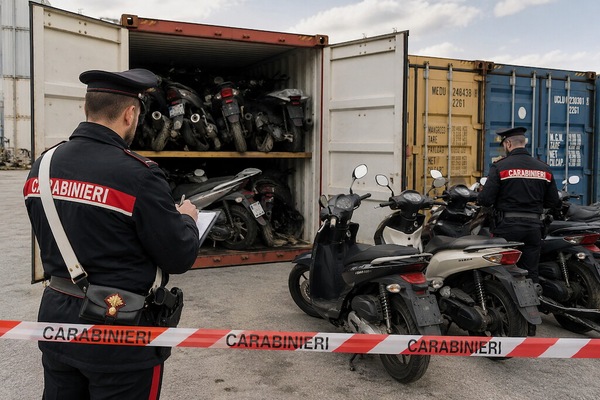 Scoperta una centrale di scooter rubati e pronti per l'Africa