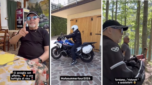 Vasco Rossi in moto su una BMW R 1300 GS al Lago Santo: Le foto