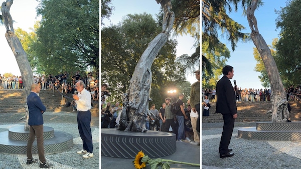 Una statua alle "Gemelle" a Milano in ricordo di Luca Salvadori